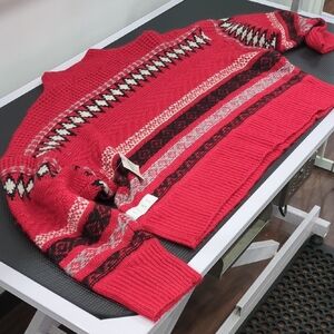 Red Patterned Sweater